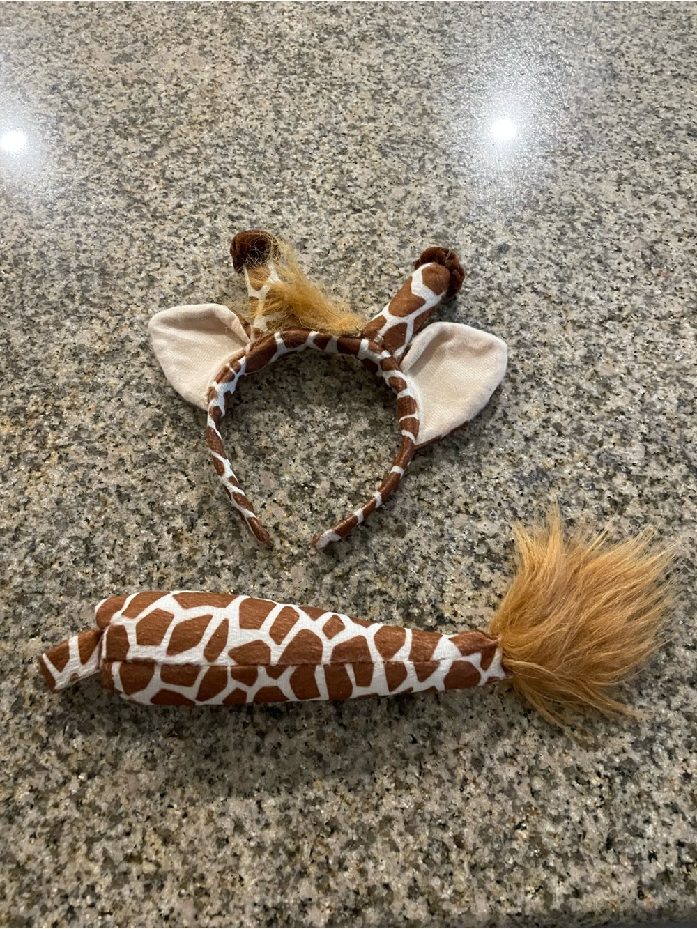 Giraffe Headband and Tail Costume Set - Brown
